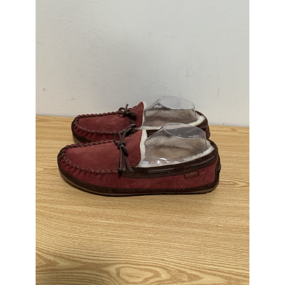 L.L.Bean Wicked Good Moccasins Dark Russet/Dark Earth 264593 Men's Size 10 M EUC